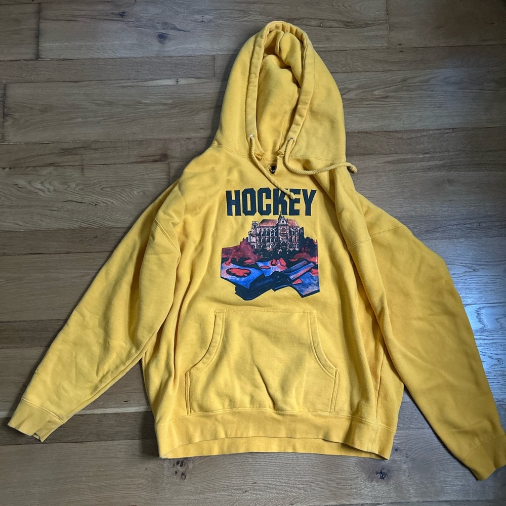 Xl Yellow HOCKEY Hoodie